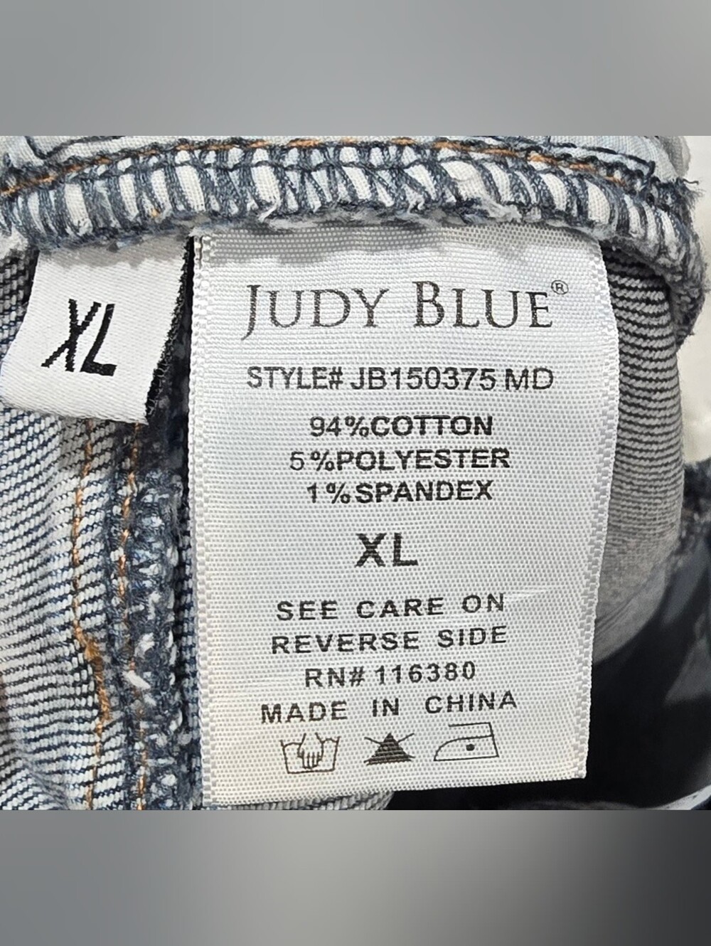 Judy Blue High Waisted Slim Shorts With Foldover Waistband Size XL - Picture 9 of 10
